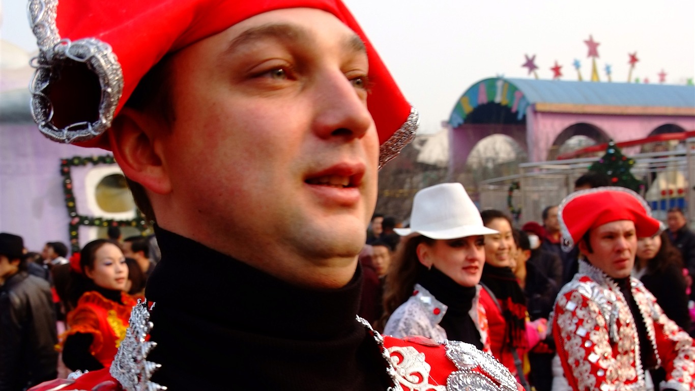 Happy Čínský Nový rok v Pekingu Yang Temple (prutu práce) #11 - 1366x768