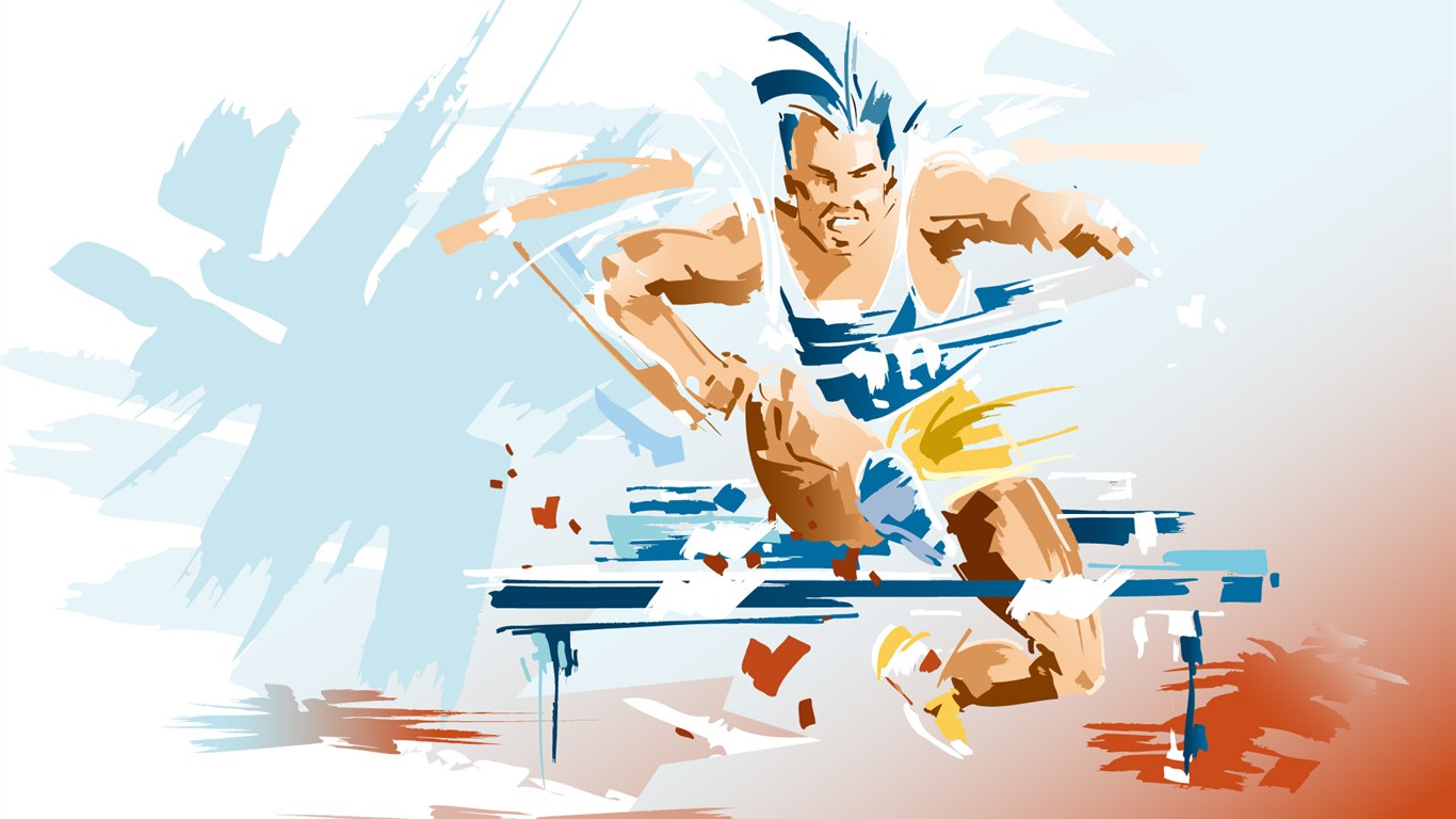 矢量人物生活運動 壁紙(二) #20 - 1366x768