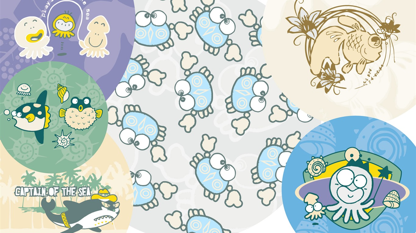 矢量卡通設計 壁紙(二) #3 - 1366x768