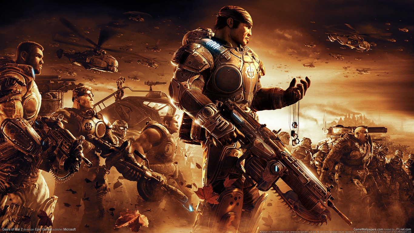 Gears Of War 2 战争机器 2 高清壁纸(一)1 - 1366x768