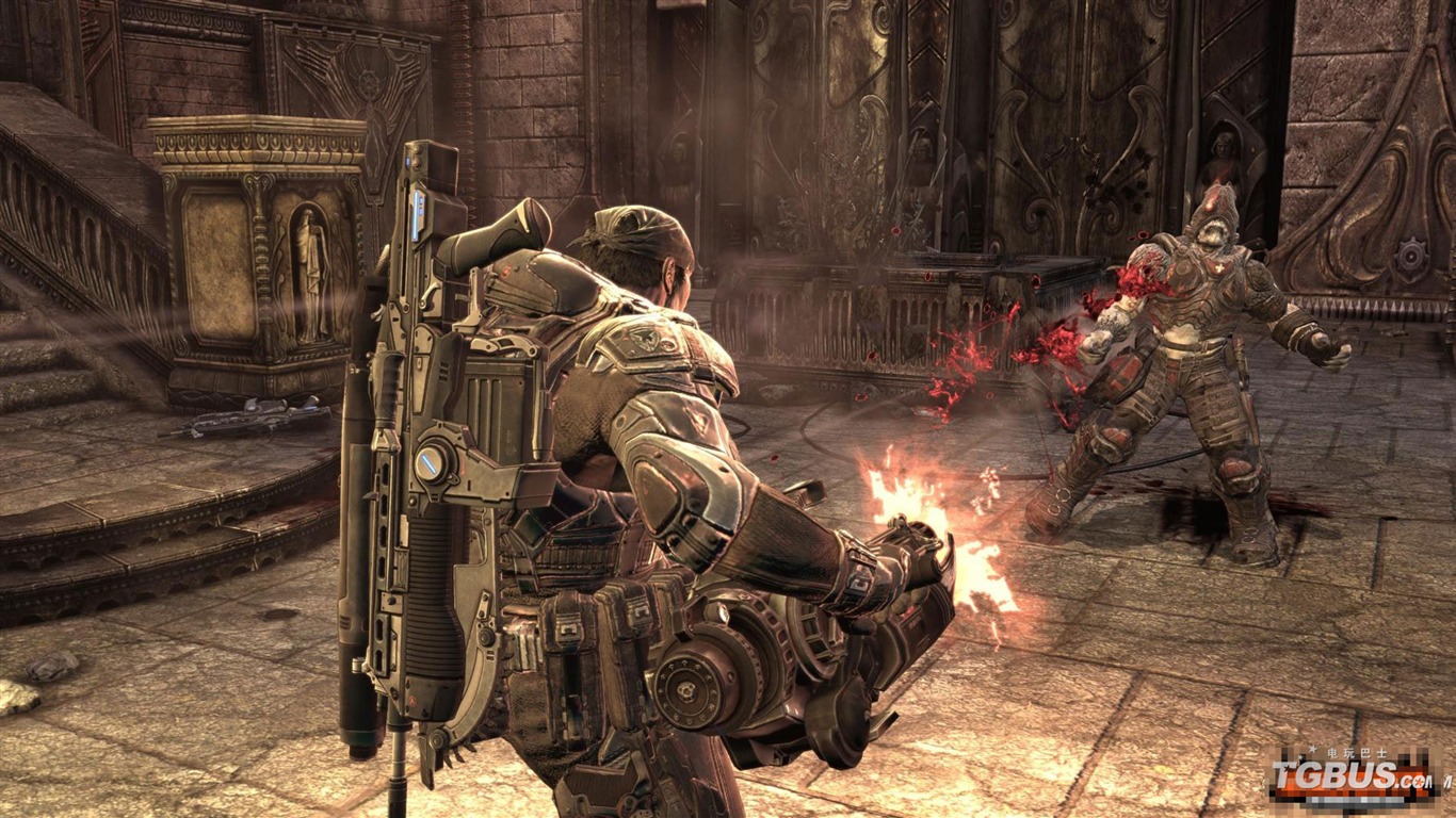 Gears Of War 2 HD wallpaper (1) #9 - 1366x768