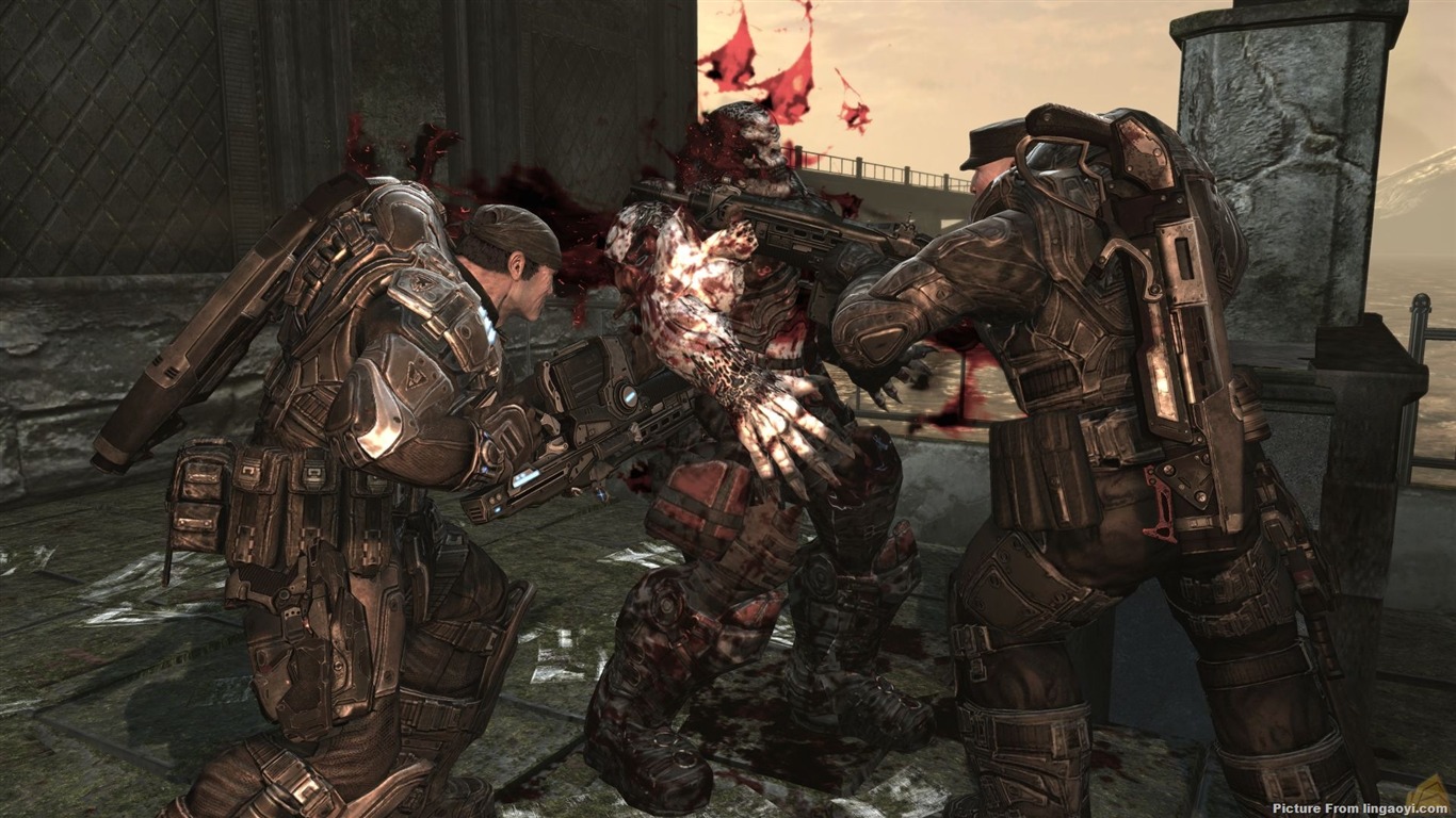 Gears of War 2 HD tapetu (1) #12 - 1366x768