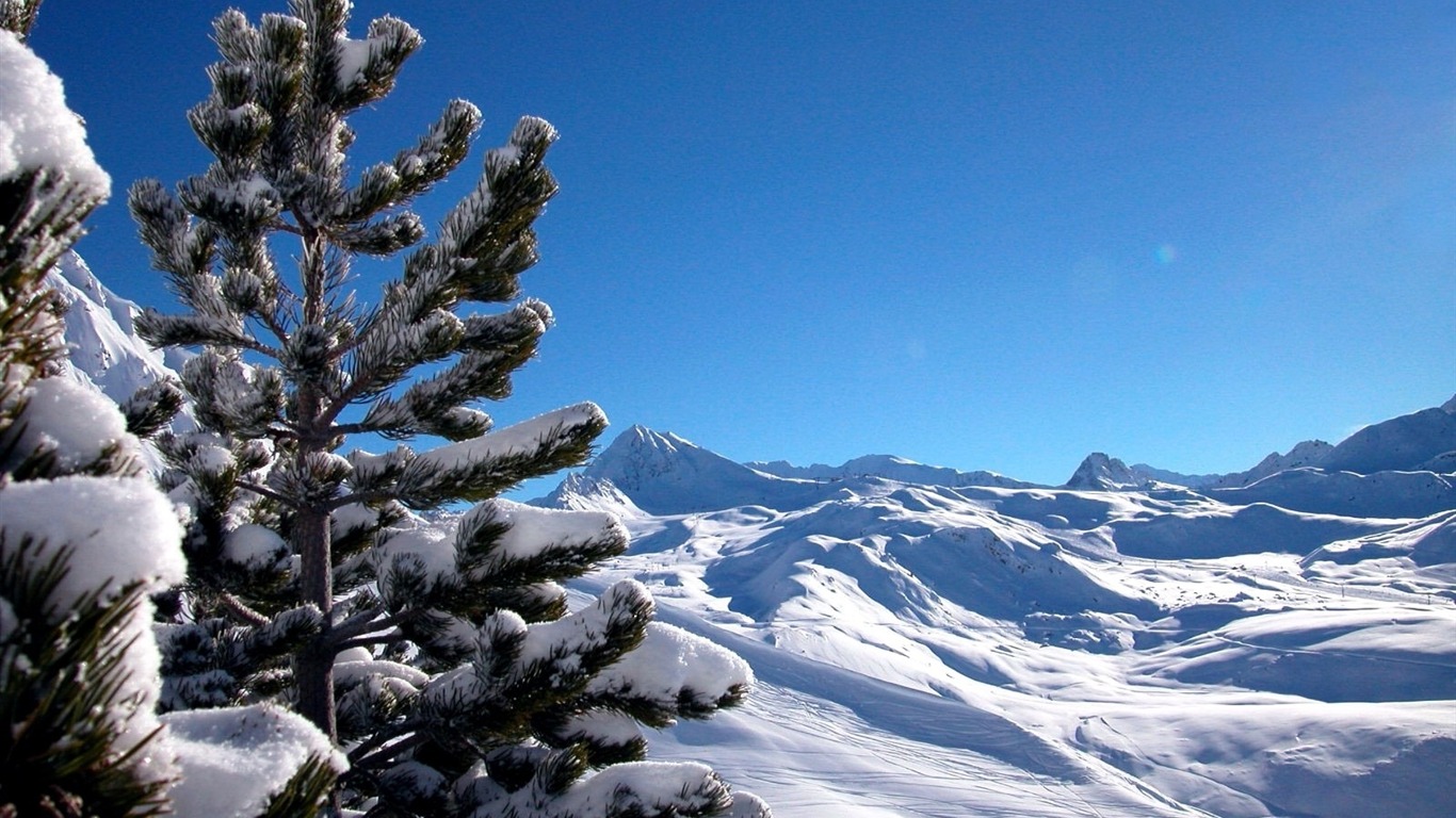 雪山雪景合集 壁紙(二) #14 - 1366x768