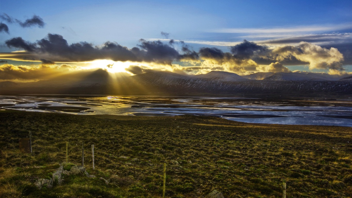 Wunderschön gerenderten Landschaften Wallpaper (6) #7 - 1366x768