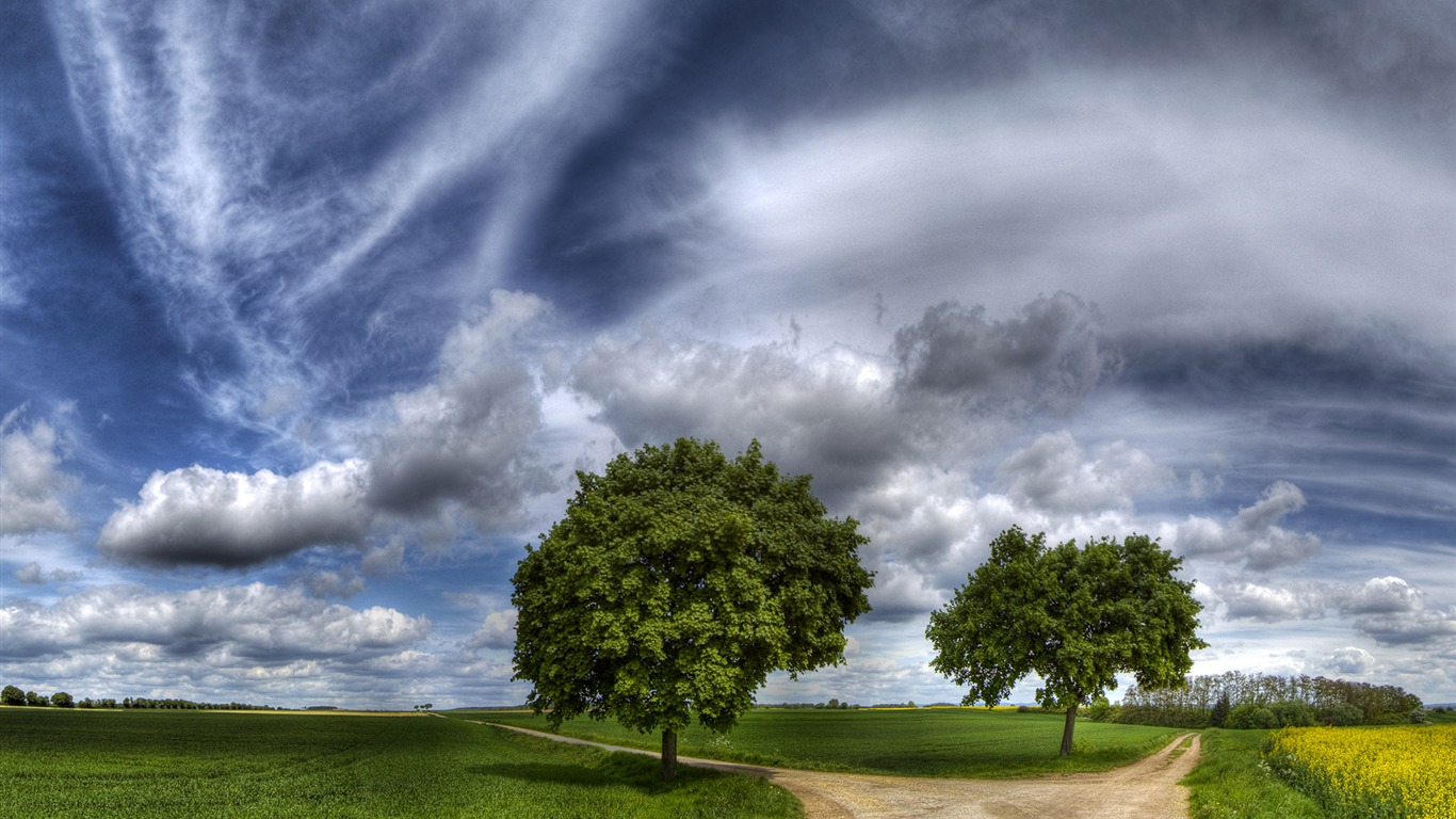 Wunderschön gerenderten Landschaften Wallpaper (6) #11 - 1366x768