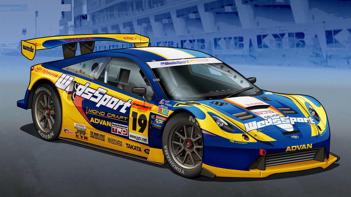Beautiful wallpaper car draw (2) #1 - 1366x768