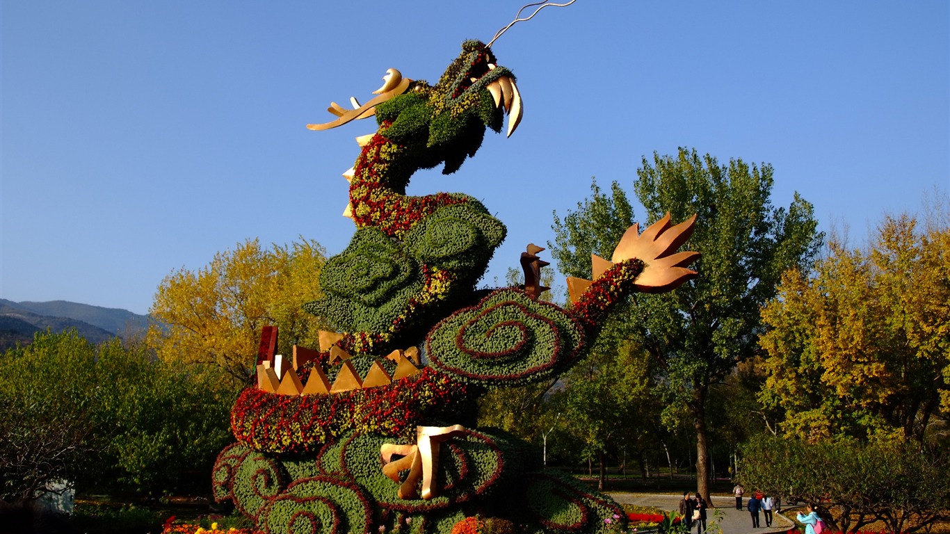 Xiangshan podzimní zahrada (prutu práce) #6 - 1366x768