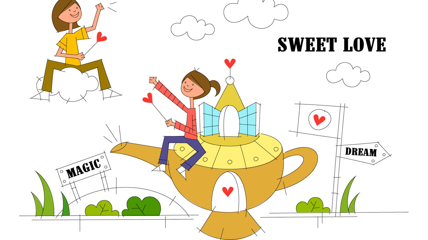 Jane document vector wallpaper cartoon (2) #11 - 1366x768