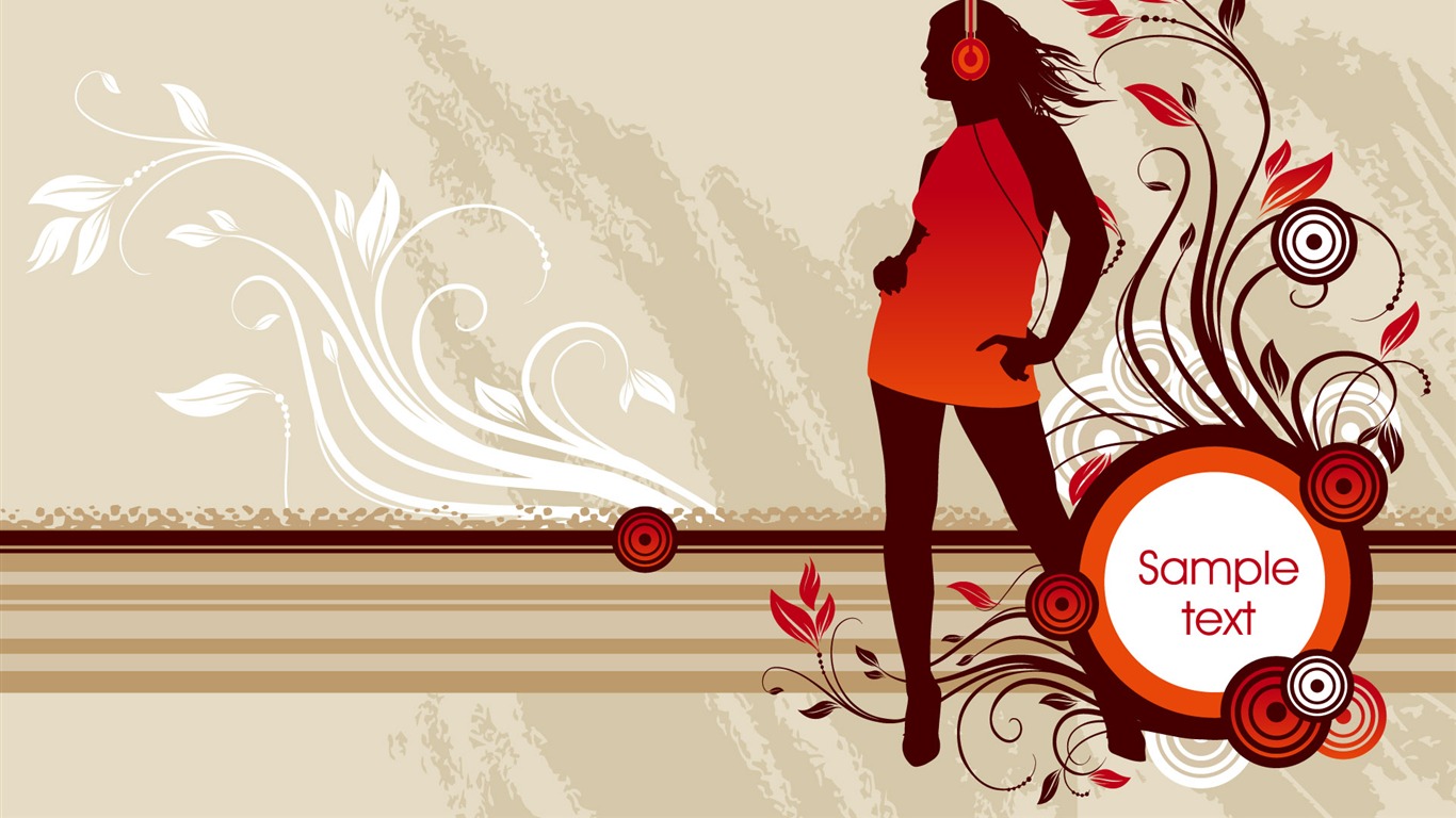 Widescreen trend vector wallpaper (2) #17 - 1366x768