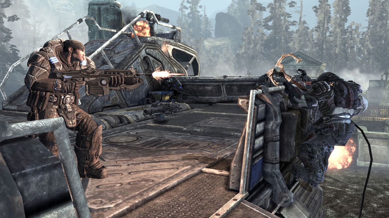 Gears of War 2 HD tapetu (2) #1 - 1366x768