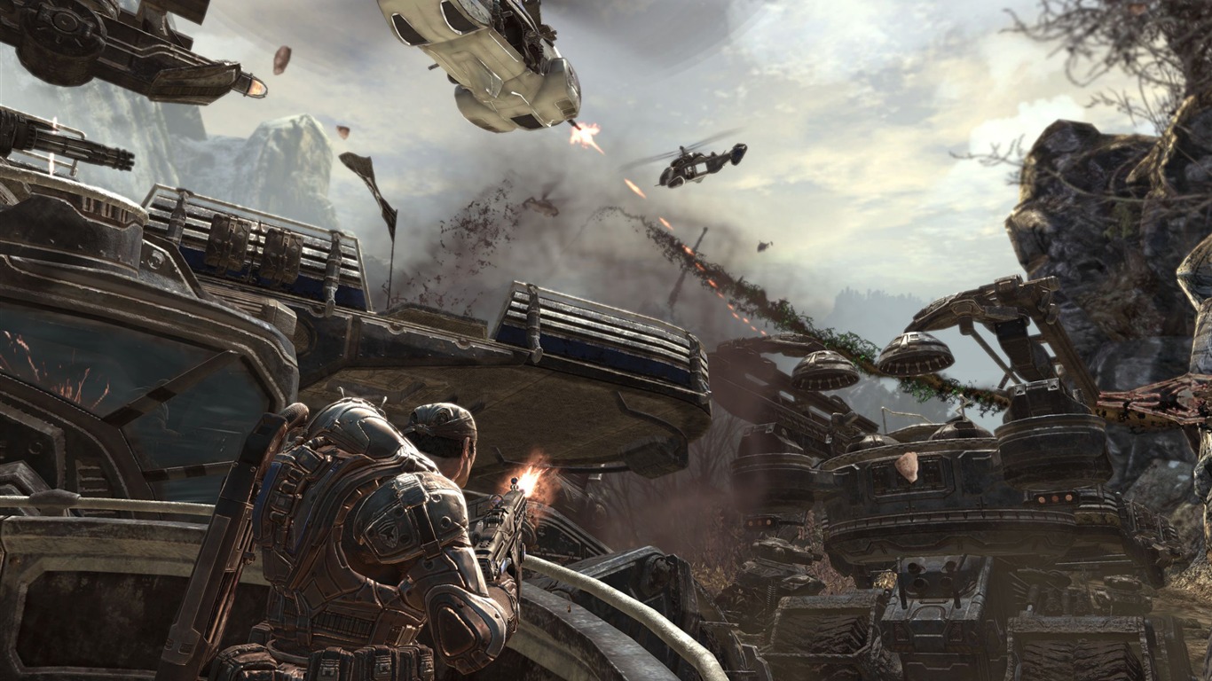 Gears of War 2 HD tapetu (2) #3 - 1366x768