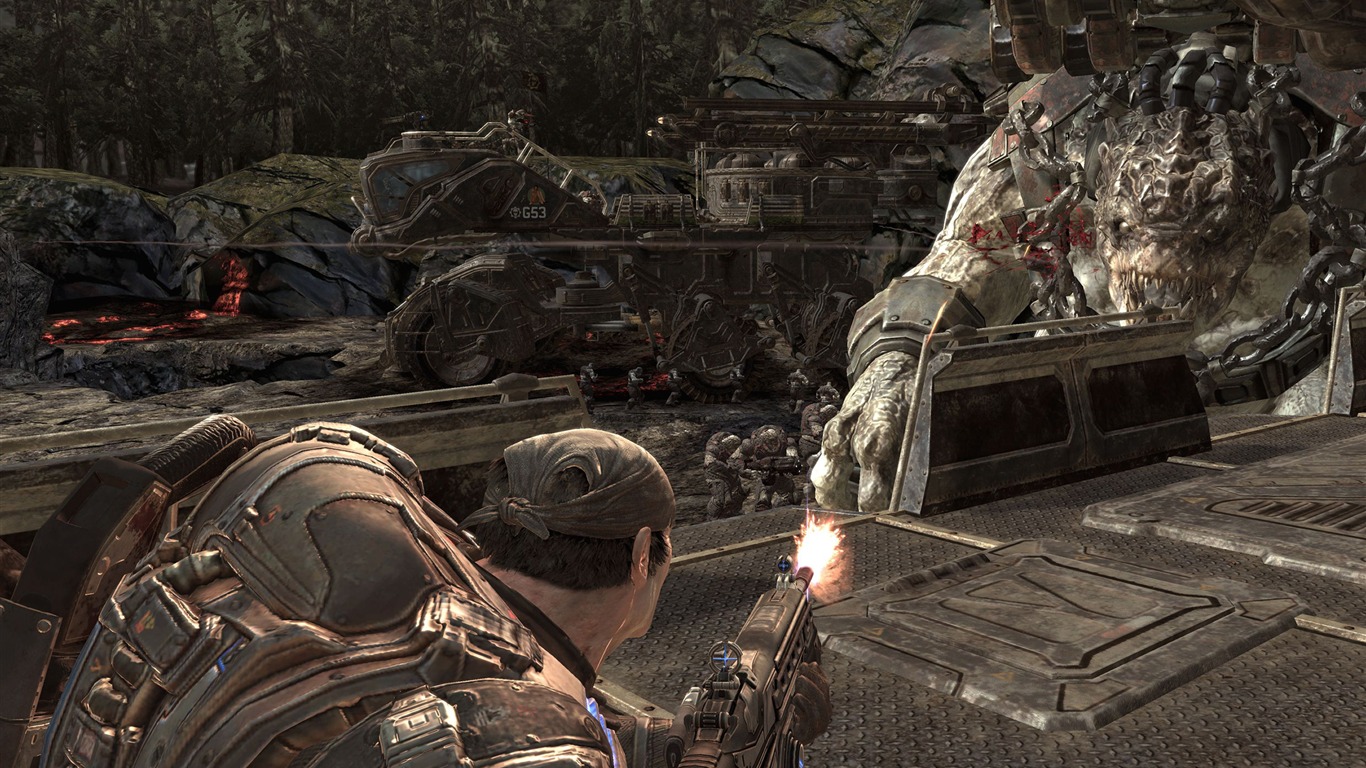 Gears Of War 2 战争机器 2 高清壁纸(二)16 - 1366x768