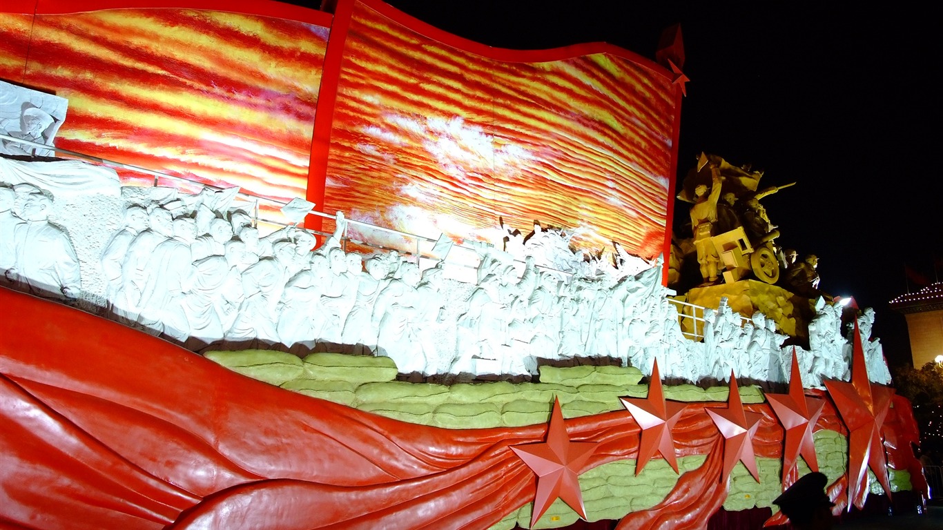 天安門廣場多彩夜景(螺紋鋼作品) #25 - 1366x768