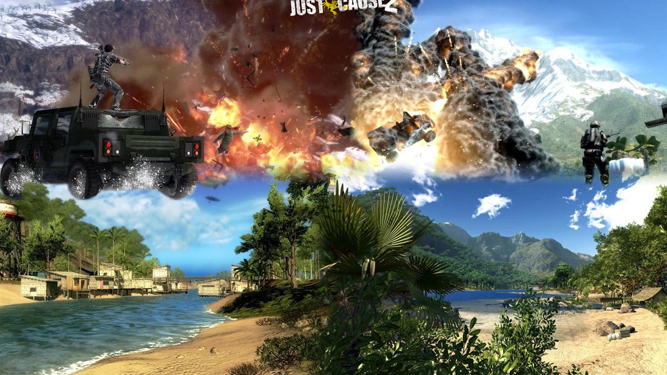 Just Cause 2 fonds d'écran HD #1 - 1366x768