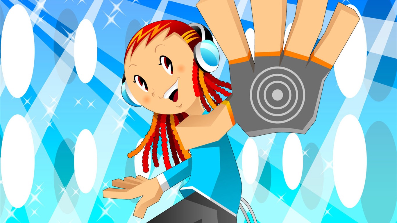 Vector collection of women wallpaper (1) #19 - 1366x768