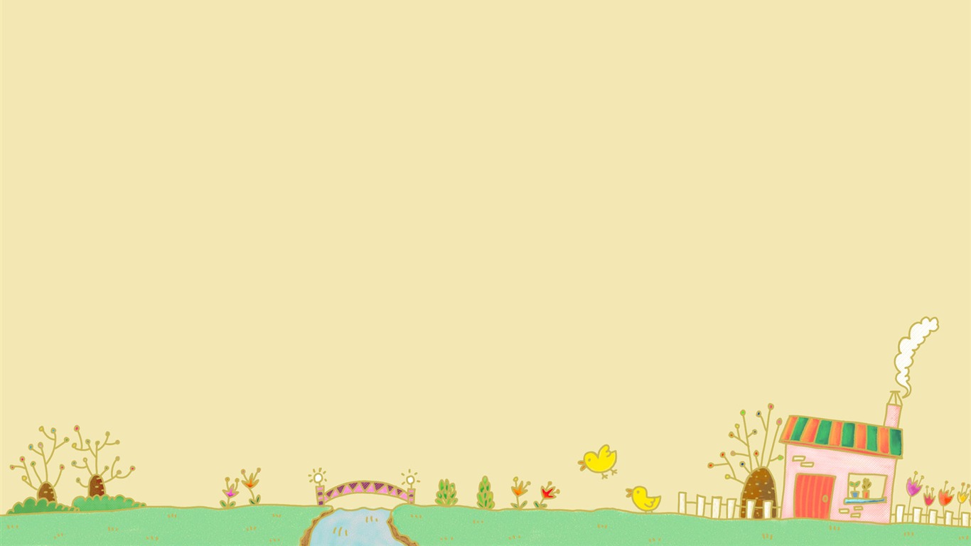 Large cartoon wallpaper (1) #5 - 1366x768