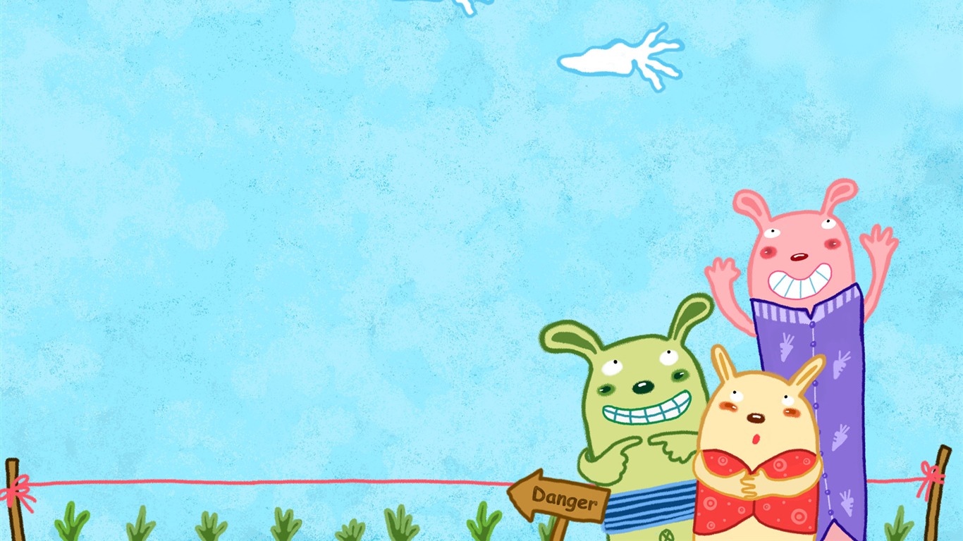 Large cartoon wallpaper (1) #11 - 1366x768