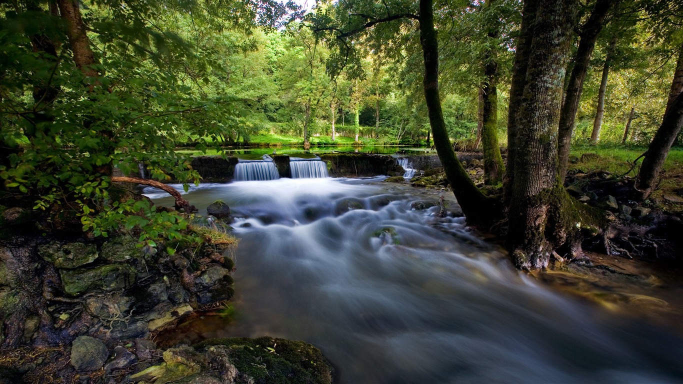 Bellamente prestados fondos de escritorio de paisajes (8) #8 - 1366x768