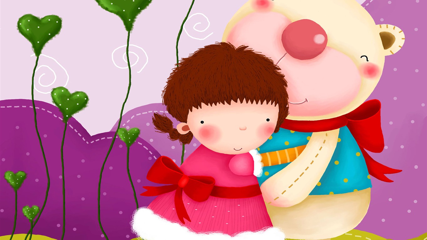 Large cartoon wallpaper (2) #8 - 1366x768