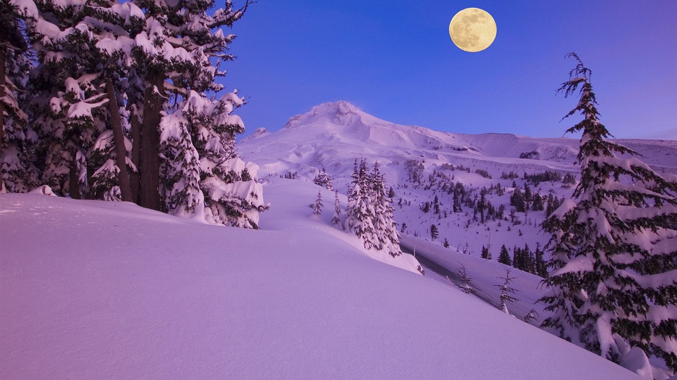 雪山雪景合集 壁纸(五)16 - 1366x768