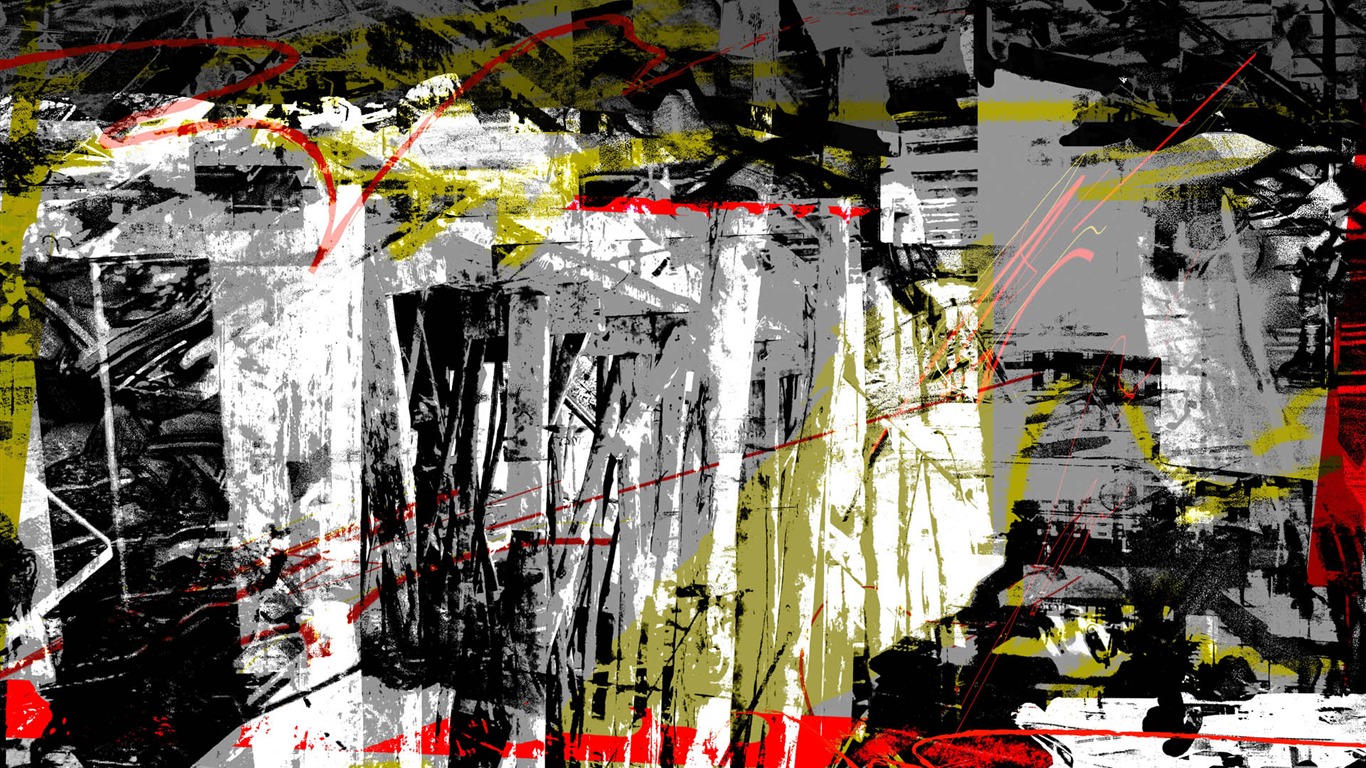 炫彩雜亂背景 壁紙(一) #10 - 1366x768