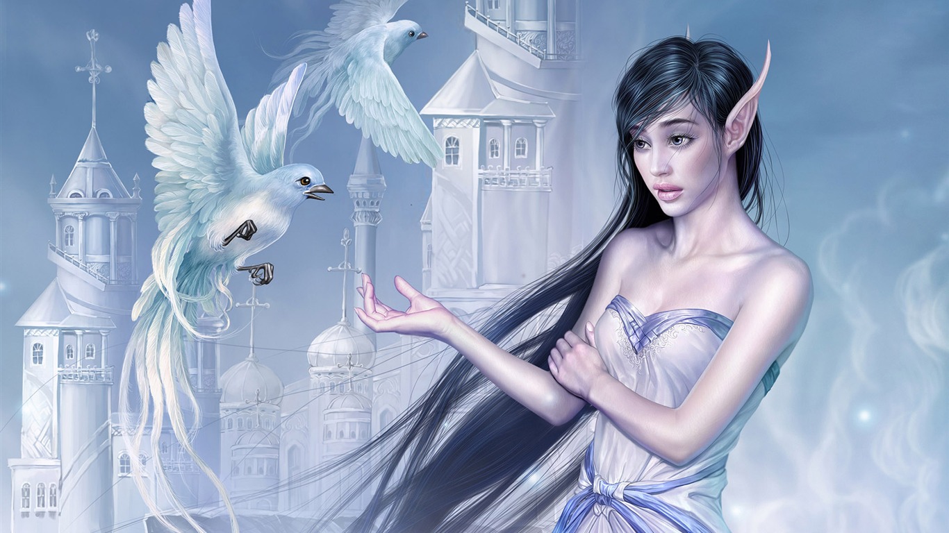 TangYuehui CG作品 高清壁紙 #20 - 1366x768