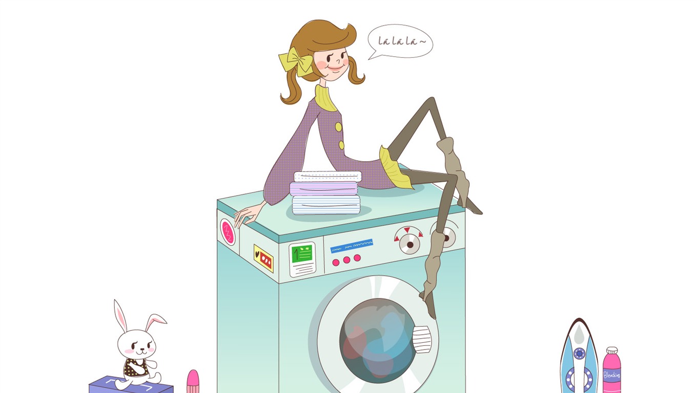 矢量時尚女孩 壁紙(二) #12 - 1366x768