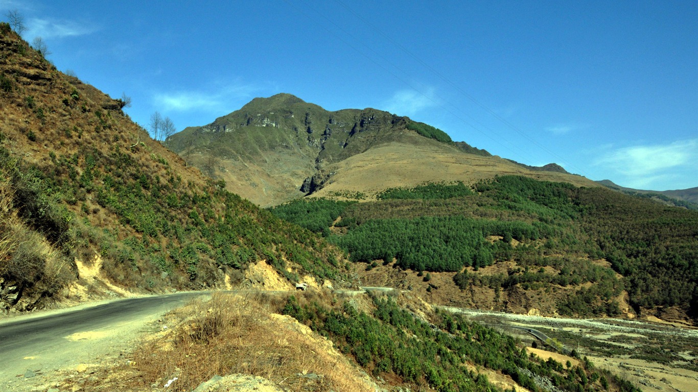 Daliangshan Krajina (2) (starý Hong OK práce) #2 - 1366x768