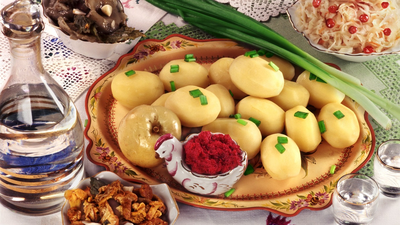 Ruského typu diety jídlo tapety (1) #2 - 1366x768