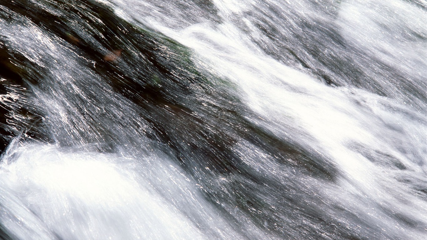 Waterfall streams wallpaper (1) #9 - 1366x768