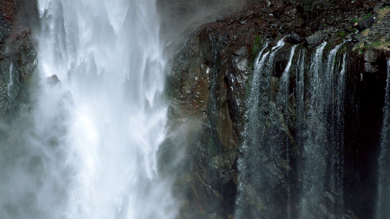 Waterfall streams wallpaper (1) #14 - 1366x768