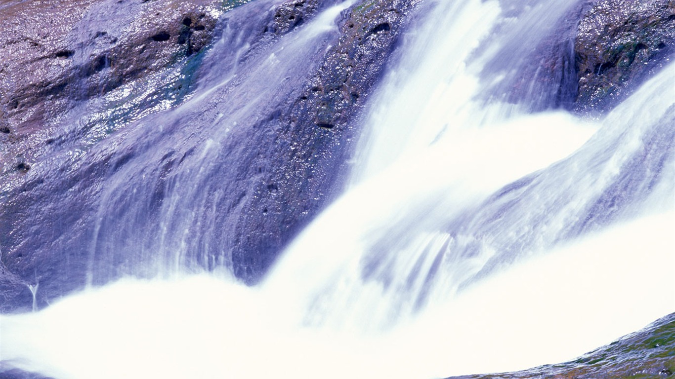 Waterfall streams wallpaper (1) #19 - 1366x768