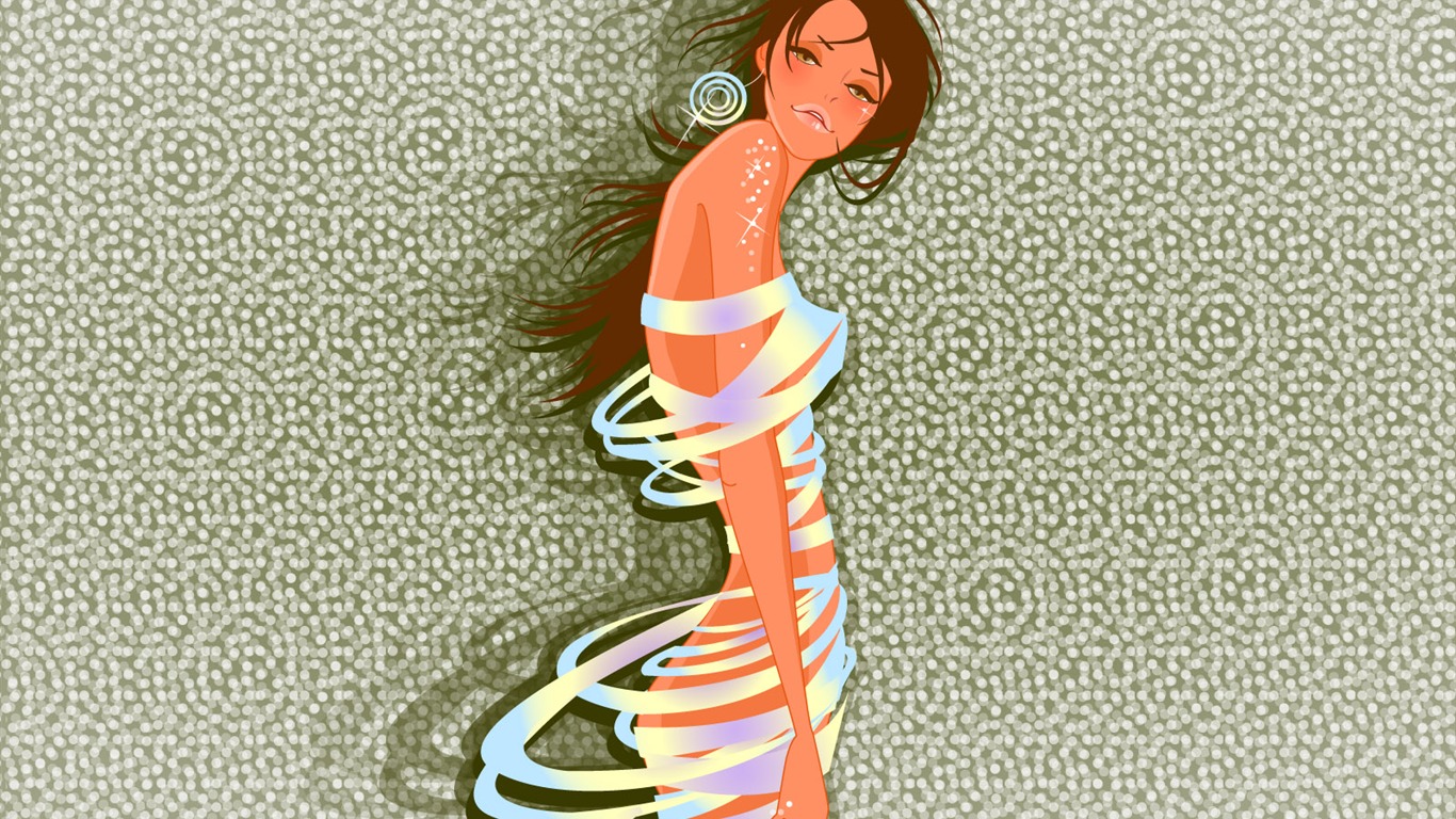 矢量女性合集 壁紙(七) #6 - 1366x768
