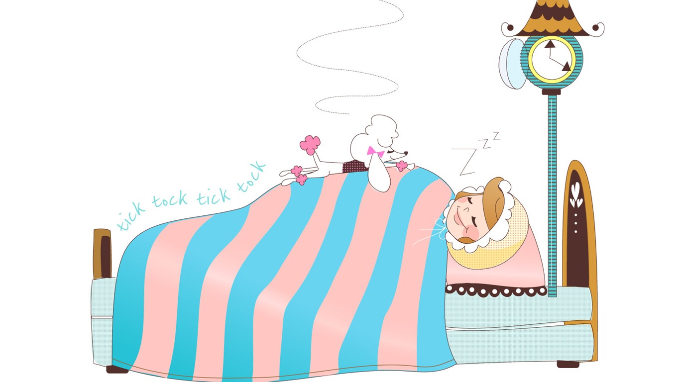 矢量時尚女孩 壁紙(三) #20 - 1366x768