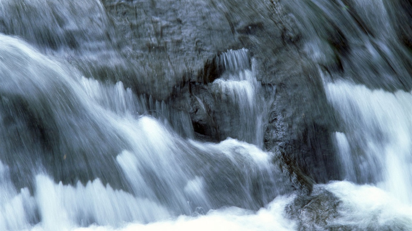 Waterfall streams wallpaper (2) #12 - 1366x768