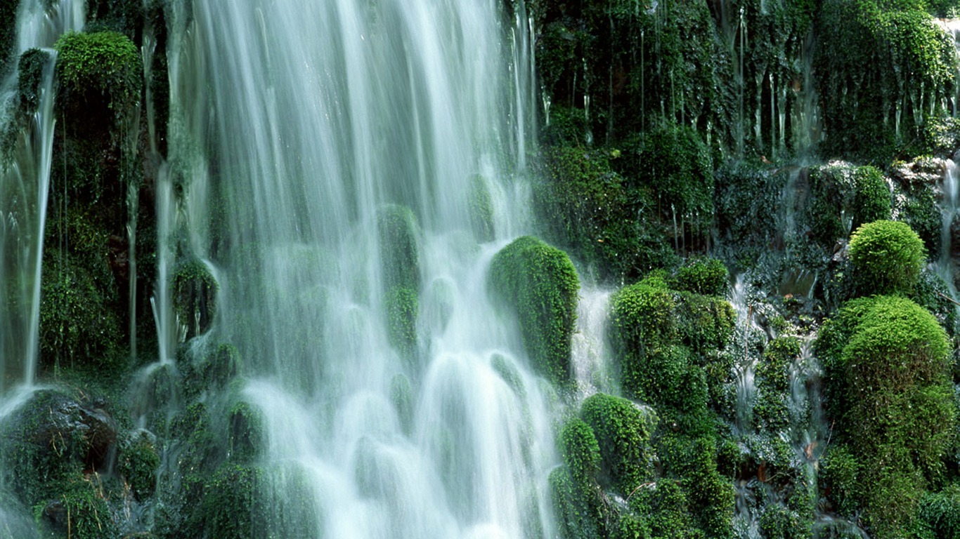 Waterfall streams wallpaper (2) #15 - 1366x768