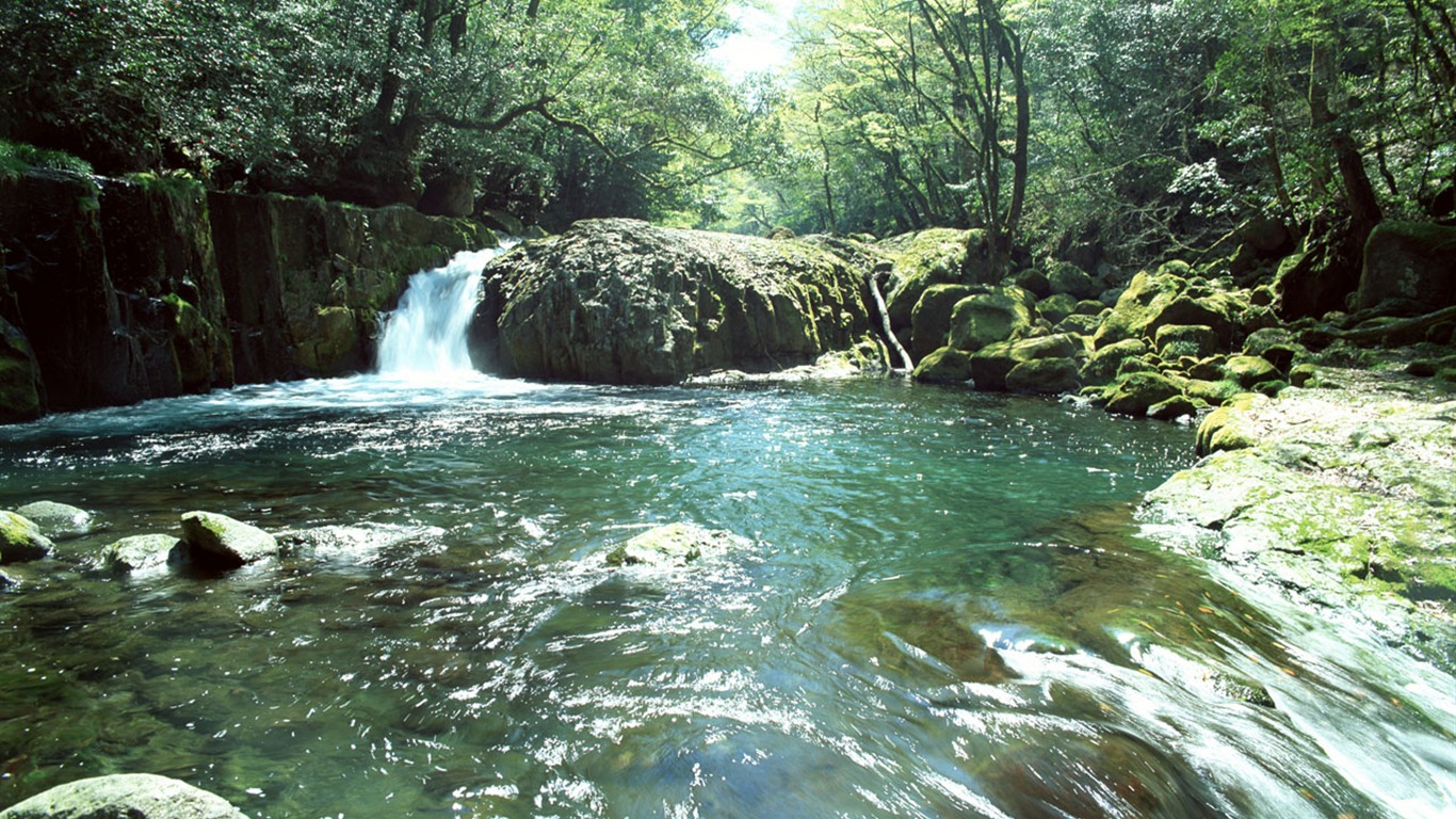 瀑布溪流 壁紙(二) #16 - 1366x768