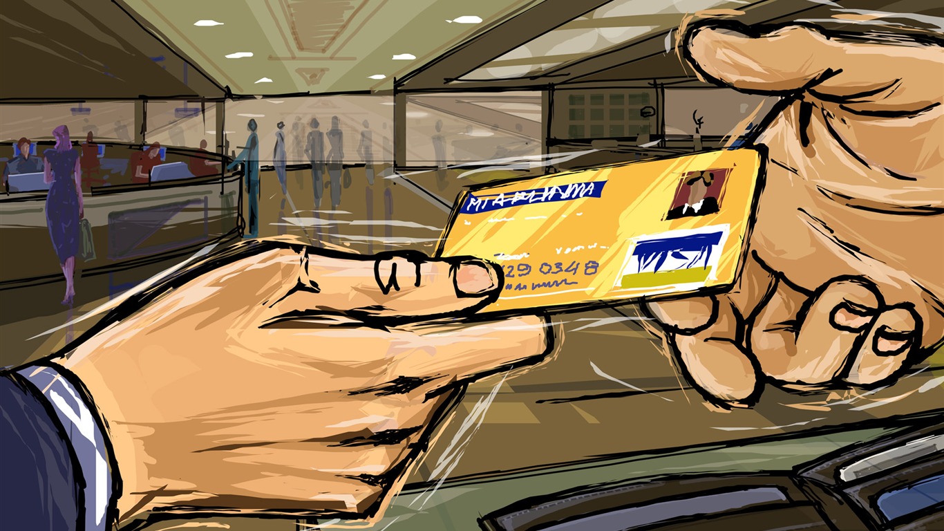 Lines of hand-painted wallpaper widescreen #5 - 1366x768