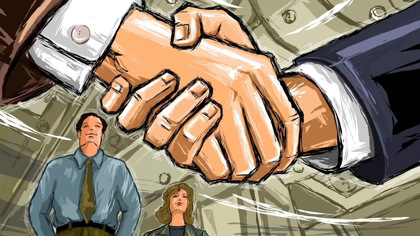 Lines of hand-painted wallpaper widescreen #11 - 1366x768