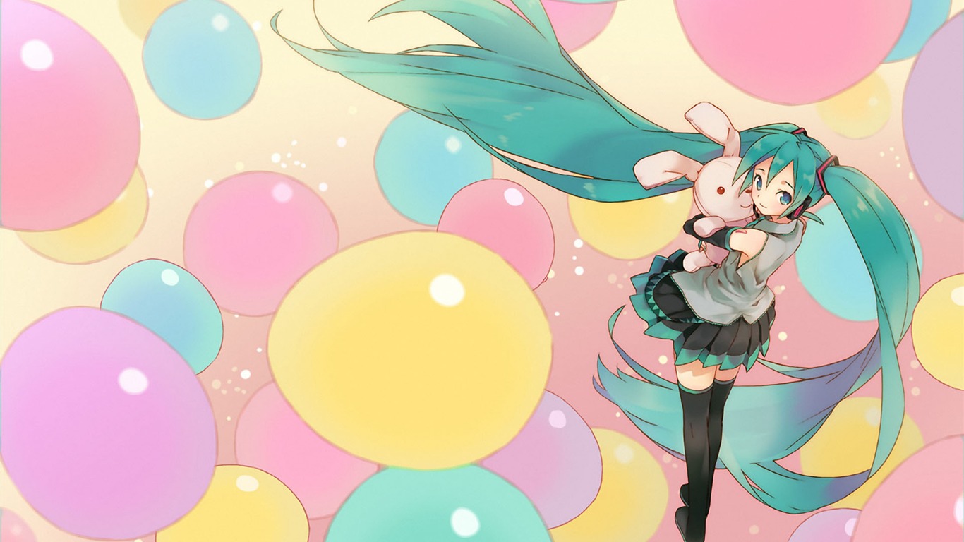 初音ミク、次のシリーズの壁紙 (1) #11 - 1366x768