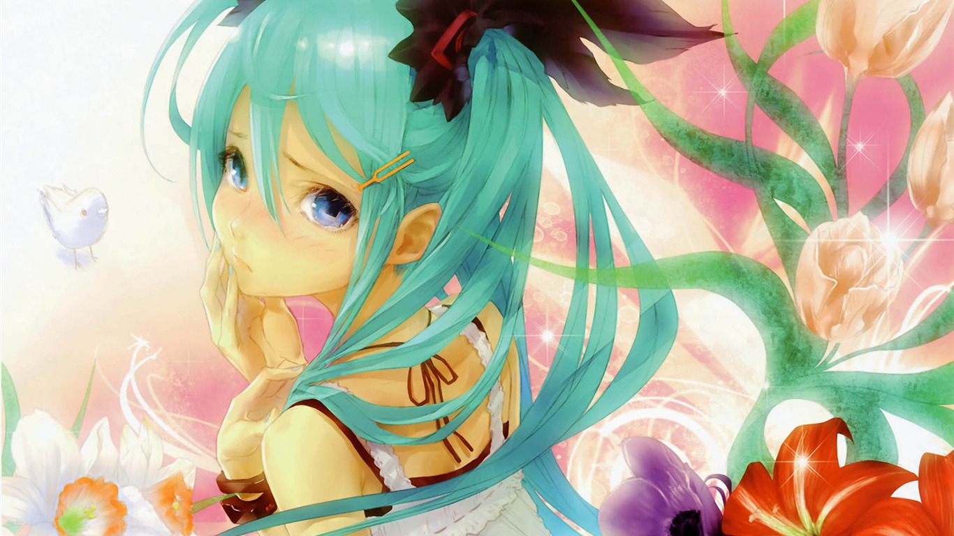 初音未来系列 壁纸(二)2 - 1366x768