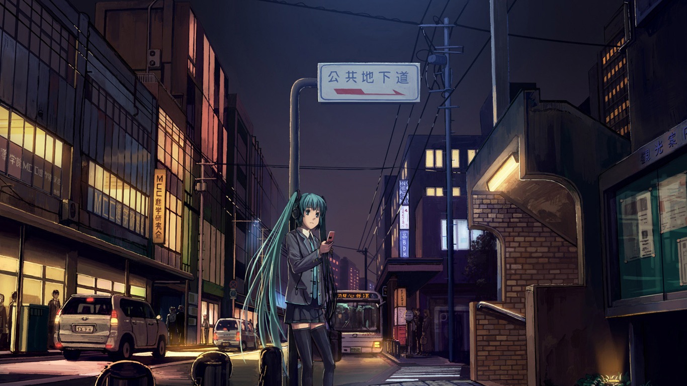 Hatsune fondos de escritorio de próxima serie (2) #10 - 1366x768