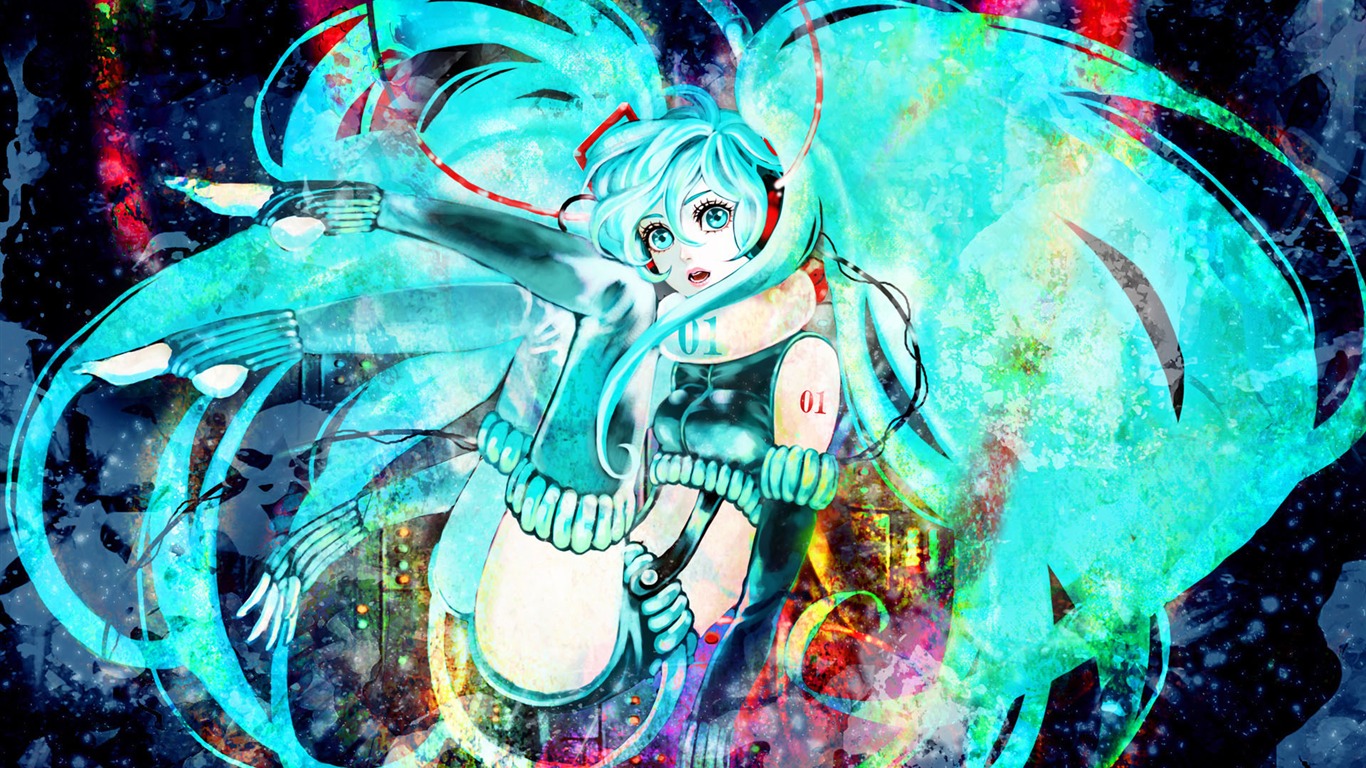 Hatsune fondos de escritorio de próxima serie (3) #2 - 1366x768