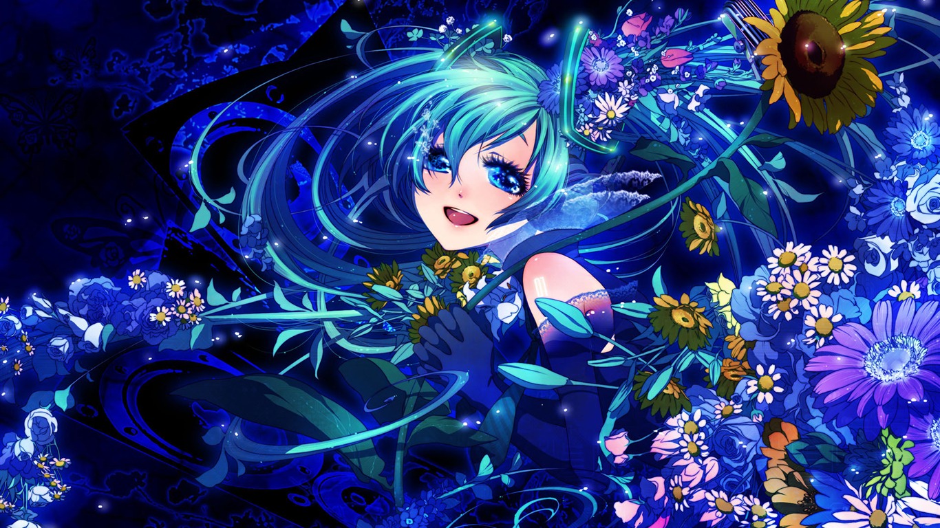 Hatsune fondos de escritorio de próxima serie (3) #3 - 1366x768