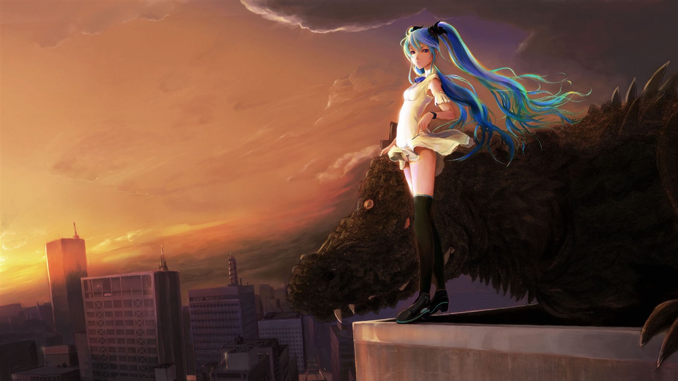 Hatsune fondos de escritorio de próxima serie (3) #8 - 1366x768