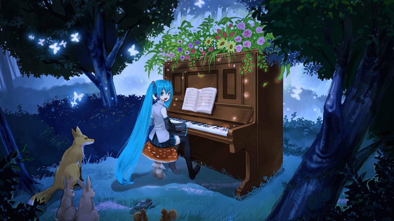 Hatsune next series wallpaper (3) #10 - 1366x768