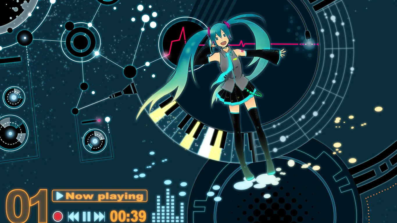 初音未來系列 壁紙(三) #15 - 1366x768
