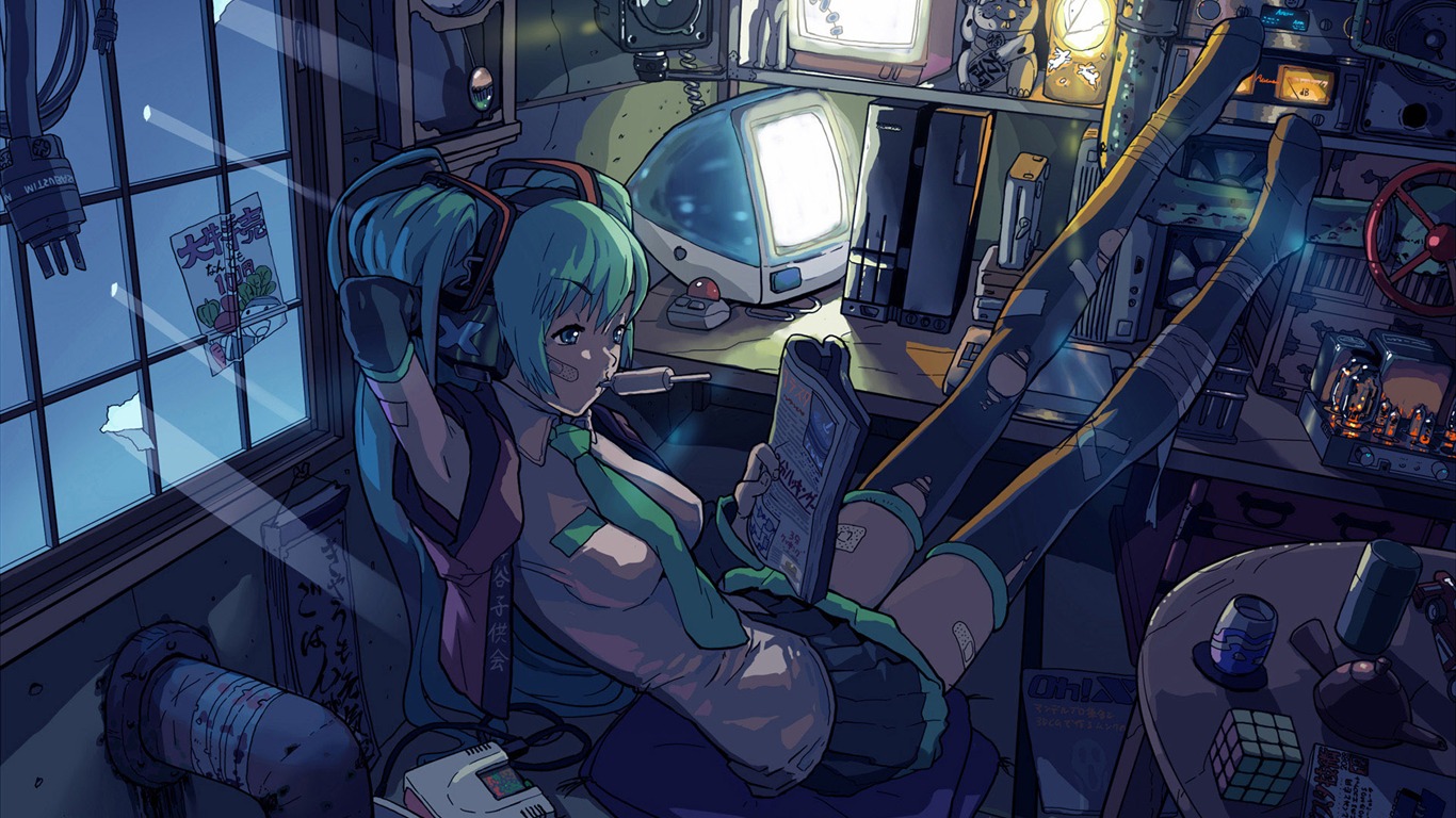 初音未來系列 壁紙(三) #17 - 1366x768