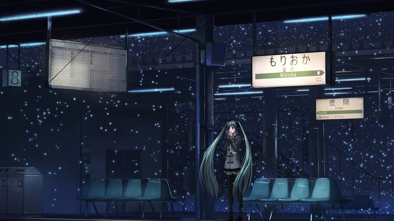 初音未來系列 壁紙(四) #10 - 1366x768