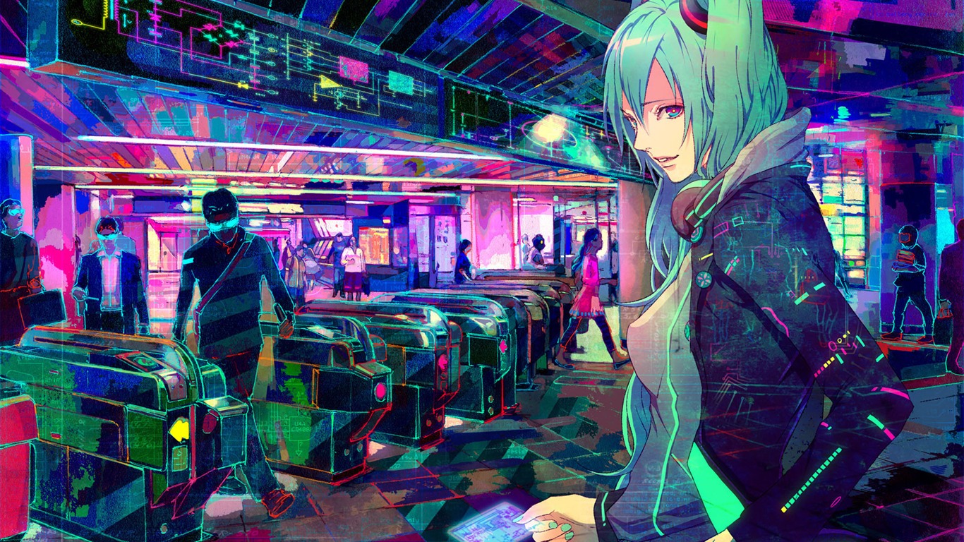 初音未来系列 壁纸(四)15 - 1366x768